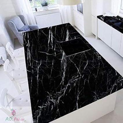 Marble Aluminum Foil Kitchen Stickers Oil-Proof Waterproof Self Adhesive Wallpaper PVC Bathroom Wall Stickers Contact Paper