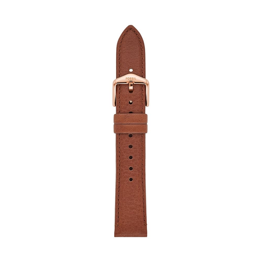 Fossil Women's 18 mm LiteHide Brown Leather Watch Strap S181501, Brown, 18 mm, Casual