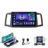 【Pantalla táctil capacitiva de alta calidad】Pantalla táctil LED de 9 pulgadas con resolución 1280x720, compatible con HD de 5 puntos y multitáctil. El estéreo para coche de doble DIN te ofrece información y entretenimiento mediante un control de pantalla sensible. Además, cuenta con llamadas manos libres Bluetooth, radio FM, navegación por mapas, entrada USB, reproductor de música, control del volante, cámara de marcha atrás y otras funciones, lo que te permite acceder y controlar fácilmente.