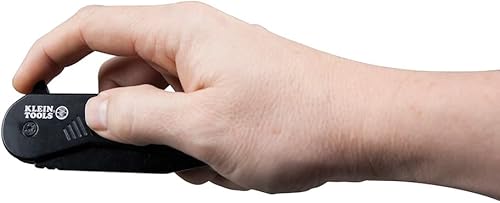 Miniatura 9 de Klein Tools 44213 Cuchillo de bolsillo plegable, cuchillo EDC, negro con hoja Tanto de acero inoxidable, aleta de asistencia de rodamiento abierta,