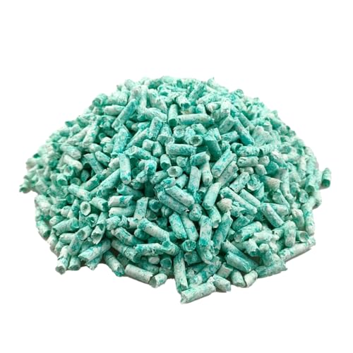 Whakano Kleintierstreu Papierstreu für Hamster,500g saugfähige & staubfreie Einstreu für Kaninchen Meerschweinchen Rennmäuse und kleine Nager,geruchsbindend hygienisch komfortabel,Grün