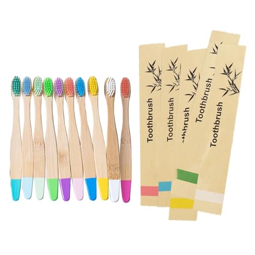 Cepillo de dientes para niños con cerdas suaves de fibra infantil en pack multicolor de 100