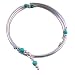 Southwestern Turquoise Natural Stone and Sterling Silver-Plated Wrap Bracelet by ArtsParadis
