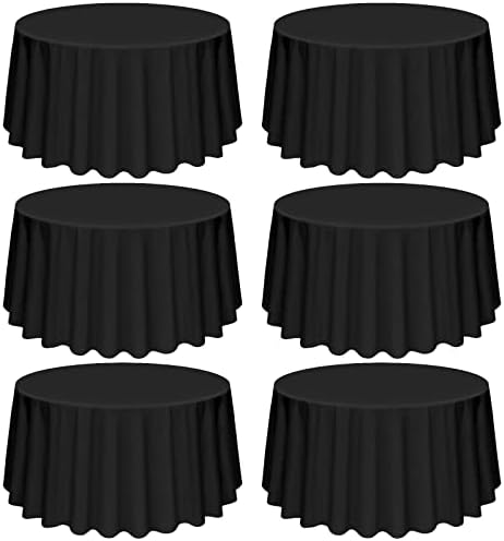 Pesonlook 6Pack White Polyester Tablecloths 60 x 102 Inch for 6ft Rectangle Tables Polyester Table Cover Stain and Wrinkle Resistant Washable Table Cloth for Wedding Reception Banquet Party
