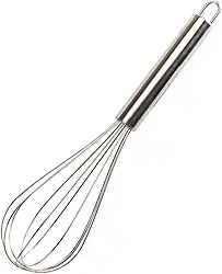 Fue/Fouet Batedor Manual Profissional em Aço Inox para Ovos e Massas, Utensílio de Cozinha com Design em Espiral