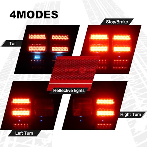 NeaLia Wireless Trailer Lights Magnetic, USB-C Rechargeable LED Tail Light for Towing, IP67 Waterproof Tow Lights Kit with Retroreflectors for Trucks, Caravan, RV, Portable Turn Signals Running Brake by NeaLia - Image 7