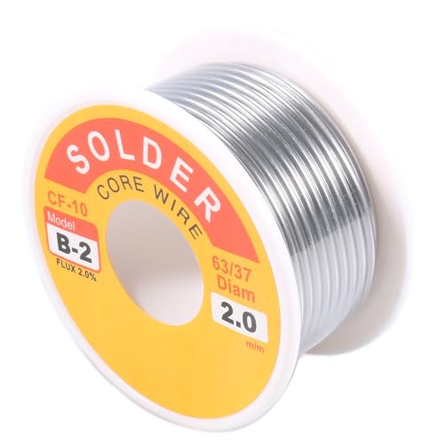 Image of 63 /37 Tin-Lead Rosin Core Solder Wire for Electrical Soldering, Flux Content 2%, 2mm, 95g(Net 75g)