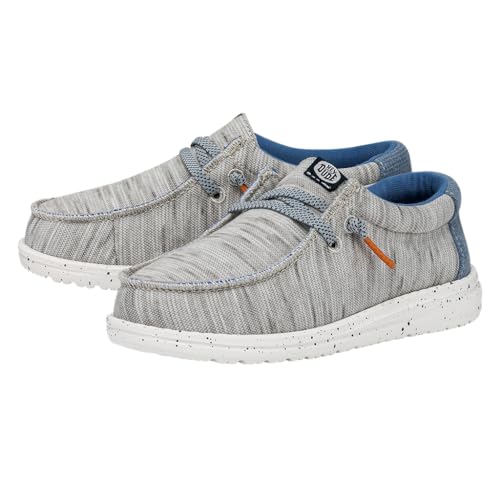 Image of HEYDUDE Wally Kids Jersey | Kids Shoes | Lace Up Loafers | Comfortable & Light-Weight