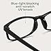 Gaoye +1.25 Reading Glasses Men - Blue Light Blocking Lenses, TR90 Frames, UV400 - Eyeglasses with Clear Vision
