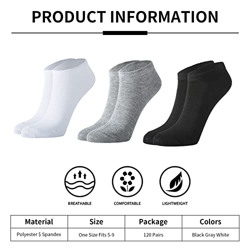 160 Pairs Mens Thin Low Cut Ankle Socks Athletic Moisture Socks Casual Sports Socks Bulk Pack for Homeless Unisex Men Women2