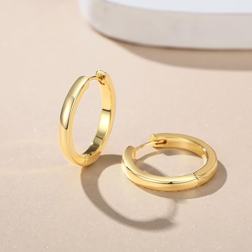Gold Hoop Earrings 14K Gold Earrings for Women Timeless Small Huggie Earring for Women Everyday4
