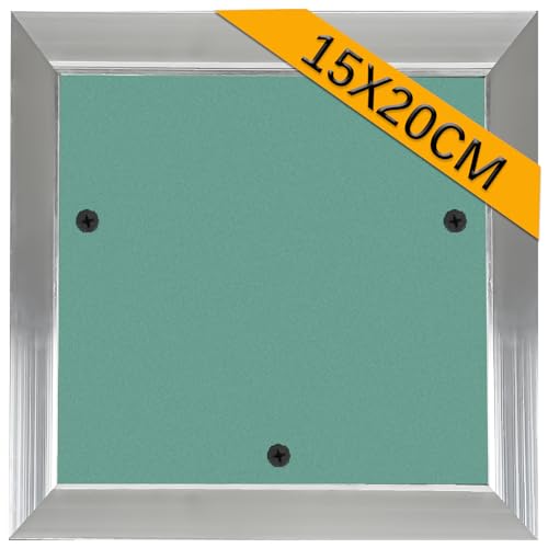 Sorlpv Revisionsklappe 15x20cm Wartungsöffnung GK-Einlage Gipskarton 10mm Alu-Rahmen Revisionstür Revision Wartungstür Wartungsklappe Unsichtbar für Feuchtraumgeeignet Trockenbau