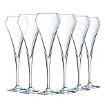 Chef & Sommelier Q5913 Effervescent Champagne Flute, Crystal, White, 200 milliliters
