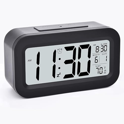 Necomi Nightlight Digital Alarm Clock, Creative Smart, Bedside De...