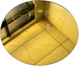 Mirrored Gold Voyager Golden Record The Sounds of Earth Wall Art, Science, Space, Physics, NASA, JWST, Universe Gift, Carl Sagan, Mirrored Acrylic. Easy to mount (6, Gold)