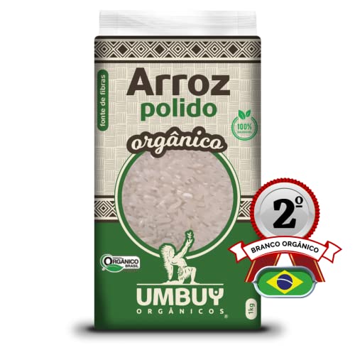Umbuy Orgânicos Arroz Polido Orgânico Umbuy 1Kg Arroz Orgânico Branco Grão Longo Verde Natural Saudá