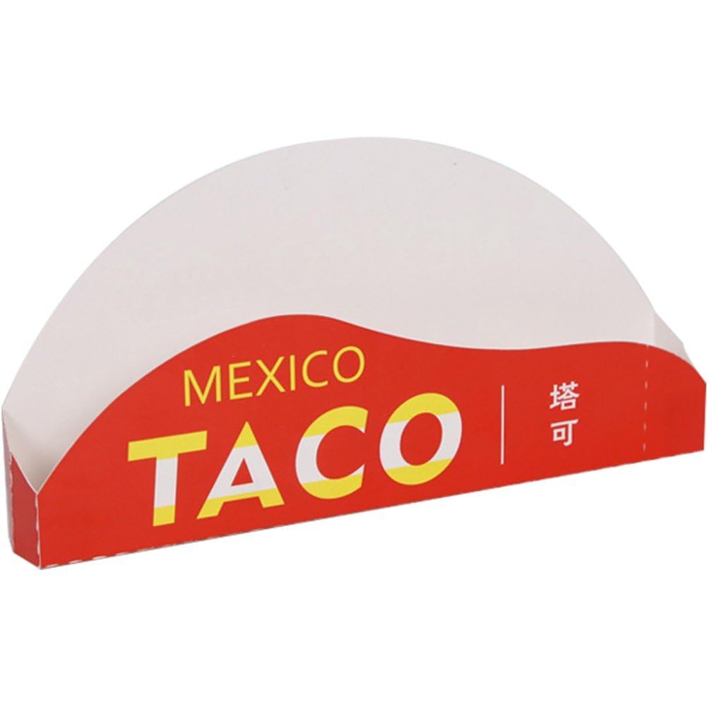 Conteneur de frites et boîte à tacos en papier jetable pour plateau repas à emporter