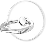 TACOMEGE Porte-phone transparent clair Poignées de bague, support de bague de doigt pour téléphones cellulaires Accessoires de tablette (Round-Clear)