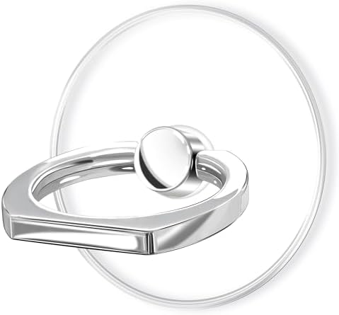 TACOMEGE Transparent Clear Phone Ring Grips Holder Kickstand, Finger Ring Stand for Cell Phone Tablet Case Accessories(Round-Clear) (2)