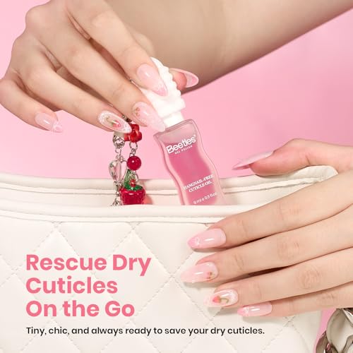 Image of Beetles Cuticle Oil for Nails, Strawberry Scent with Charm, Non-Greasy