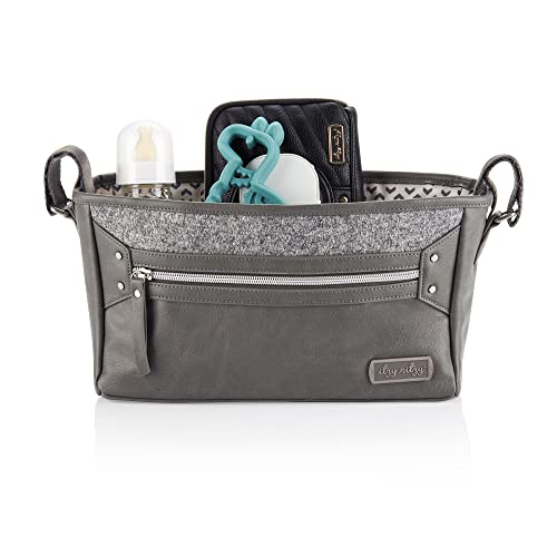 Itzy Ritzy Adjustable Stroller Caddy, Stroller Organizer Featuring Two Built-in Pockets - Image 3