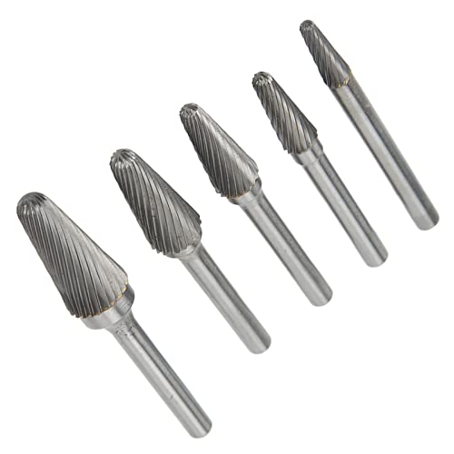Set de fresas rotativas de carburo, 5 piezas, mango 6mm miniatura 4