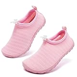Racqua Kids Girl's Water Shoes Beach Shoes Quick Dry Lightweight Breathable Swim Shoes Aqua Socks Pink 1