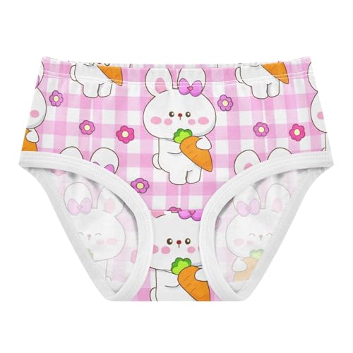 Cotton Girls Underwear Toddler Cute White Bunnies Pink Cheeks Panties Little Girl Stylish Briefs Kids Undies 2t