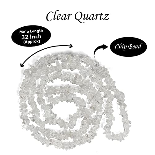 Image of Reiki Crystal Products Certified Natural Crystal Stone Chip Mala Necklace Collection for Men & Women, Reiki Energized Gemstone Jewellery for Meditation, Yoga, Spiritual Styling & Everyday Wear, Multiple Stone Variants