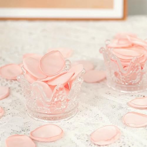 Pétalos de rosa artificiales de seda en color rosa claro de 4 cm para decoración 2