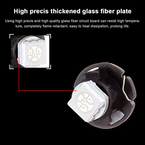Image of cciyu 6 x White T4.7 Neo Wedge LED Bulb Interior Lights 5050 SMD Chip Bulbs