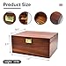 Itvexeme Large Wooden Storage Box with Hinged Lid, Wood Keepsake Chest, Perfect for Storing Souvenirs, Jewelry, Tools, Clothes, Recipes, Receipts, Small Accessories, etc, 11