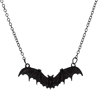 Bat Necklace for Women Men Gothic Bat Necklace Choker Flying Bat Pendant Necklace Gothic Punk Cool Heavy Chain Choker Cyber Animal Wing Pendant Pop Punk Black Bat Necklace Personalized Minimalist Halloween Exaggerated Hip-Hop Collarbone Chain Punk Vampire Bat Necklace Halloween Black Bat Choker Necklace for Teen Girls Halloween Jewelry