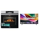 Hisense - Forno da Incasso Multifunzione BI62216AX, 77 L, 11 Funzioni, Pizza 300°C + Smart TV 40" FHD 40E4ST, DTS Virtual X