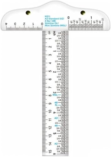 Clear Acrylic T-Square Ruler, Drafting T Square, Drafting Tools, T Ruler Transparent Crafting and Graduated T-Ruler Inch Metric T-Measuring Scale Rule Tools and Drafting Kits