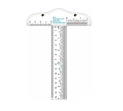 Clear Acrylic T-Square Ruler, Drafting T Square, Drafting Tools, T Ruler Transparent Crafting and Graduated T-Ruler Inch Metric T-Measuring Scale Rule Tools and Drafting Kits