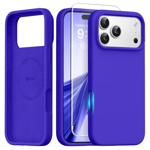 Coque fine iPhone 17 Pro Max GONEZ aimantée en microfibre et silicone haut de gamme