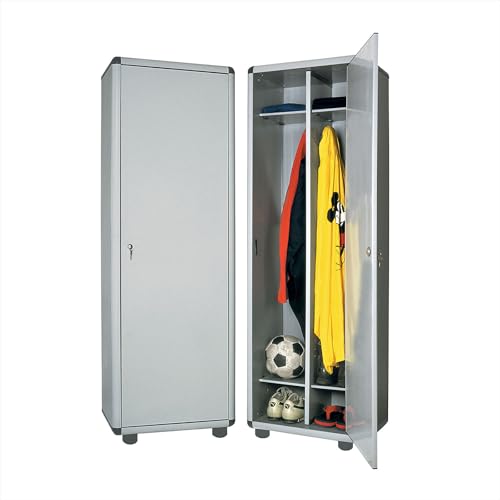 Armadio Spogliatoio Sporco Pulito In Metallo 1 Posto Tetto Piano Fadi - Foto 9