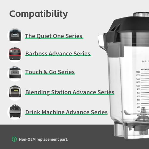 Recipiente de licuadora de 48oz compatible con Advance Series miniatura 3