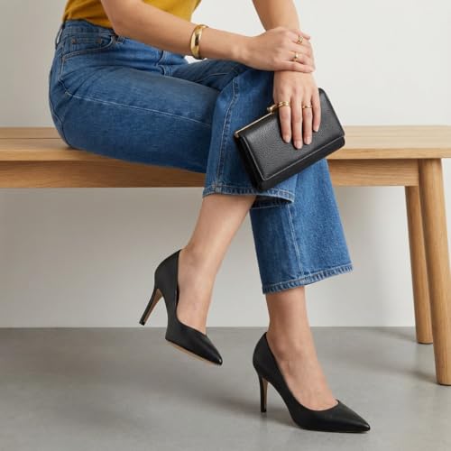 CUSHIONAIRE Lola Dress Pump Heels for Women, Classic Pointed Toe High Heels with Soft Memory Foam and Durable Outsole, Black 9W by CUSHIONAIRE - Used condition - Image 8