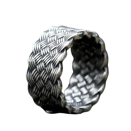 Anillo vikingo nórdico de acero vintage para hombre y joven 1