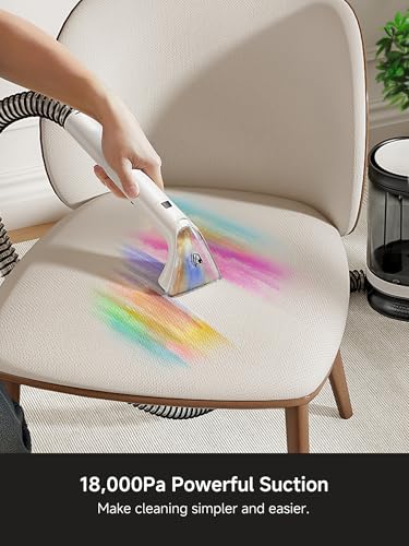 Image of uwant Portable Carpet Cleaner 18Kpa Powerful Suction Carpet Cleaner Machine for Pets, Cars, Furniture with Cleaning Tools& Solution Low Noise Technology Upholstery Cleaner for Home, Rugs, Spot