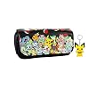 Pikachu etui, etui voor studenten, doos met briefpapier, opbergtas, studentenbenodigdheden + Sleutelhanger (kleur 4)