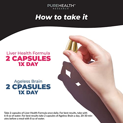 Ageless Brain Plasmalogen Supplement And Liver Health Formula 2 Pack Bundle - Advanced Memory Formula Brain Boost - Studying Essentials With Detox And Cleanse Support #TOP4