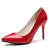 [ワン アンブ] SHT3 RD 23 ハイヒール セクシー 大きいサイズ 小さいサイズ 赤 レッド パンプス 厚底 靴 エナメル 結婚式 お呼ばれ 入学式 卒業式 卒園式 二次会 合コン お出かけ デート 2次会 20代 30代 40代 ピンヒール