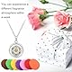 Aromatherapie Kette Anhänger Aromatherapie Anhänger Edelstahl Aromatherapy Pendant Diffuser Atherische öle Legierung mit 7 Abstandshaltern und Karabinerverschluss DIY Duftanpassung