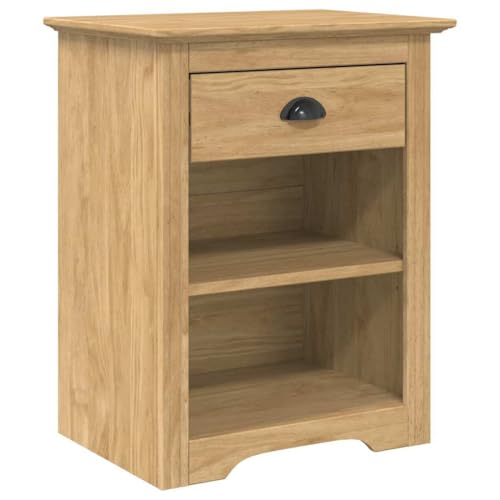Table de chevet moderne Bodo commode de chambre rectangulaire en bois - 2