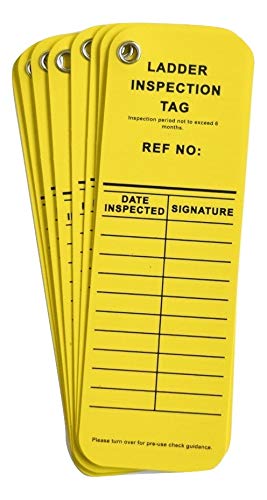 Leiter-Inspektionsanhänger Set – 10 Halter & 10 Etiketten Für Sicherheitsprüfungen Innen & Außen