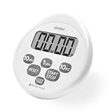 ドリテック(dretec) キッチンタイマー ストップウオッチ マグネット 防水 時計付き ホワイト