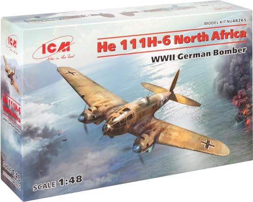 Maquette He 111H-6 ICM 1:48 à monter pour collectionneur d'aviation